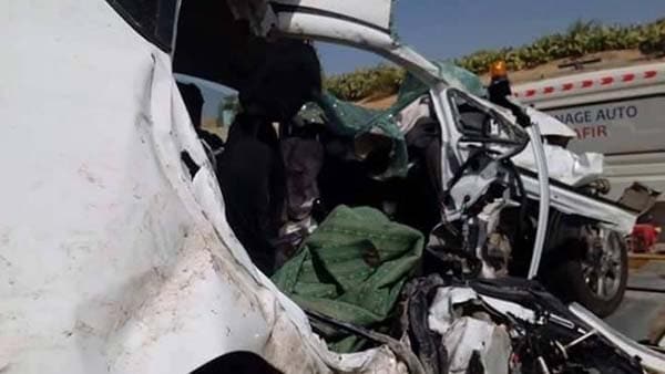صورة هلاك 4 أشخاص وإصابة 4 آخرين في حادث مرور بتيمقاد