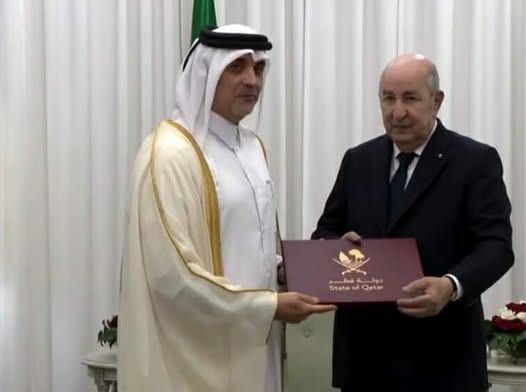 رئيس الجمهورية يستقبل سفير دولة قطر