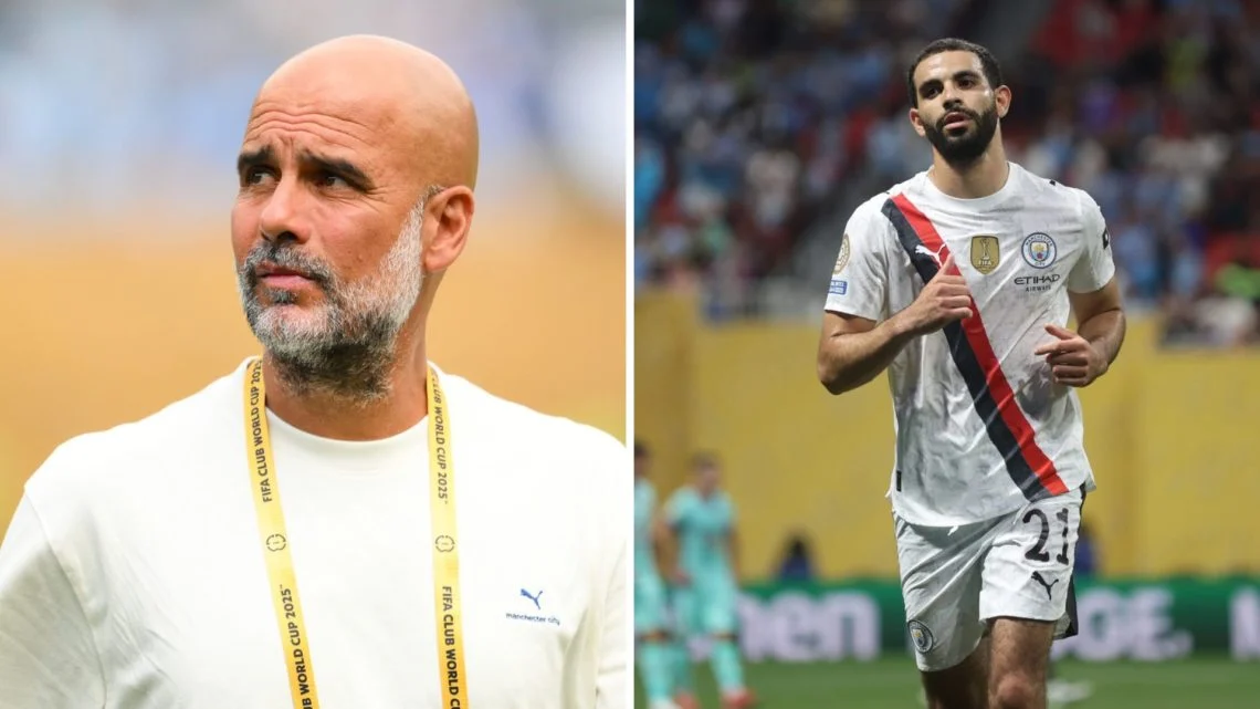 غوارديولا يشيد بآيت نوري في أول ظهور مع مانشستر سيتي